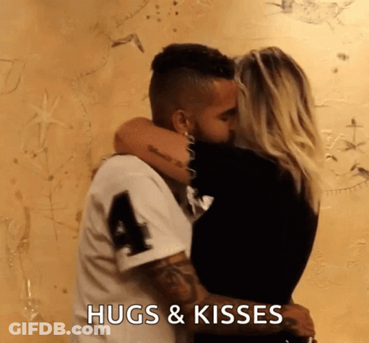 Hugs And Kisses Dancing Couple GIF