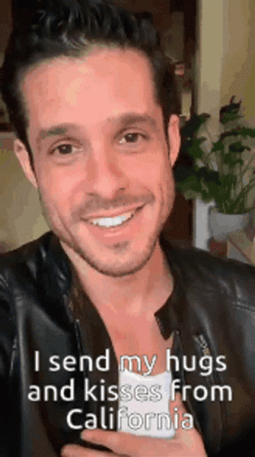 Hugs And Kisses From California GIF