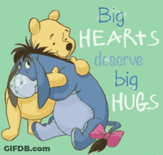 Hugs Big Hearts Quote Winnie The Pooh Love GIF