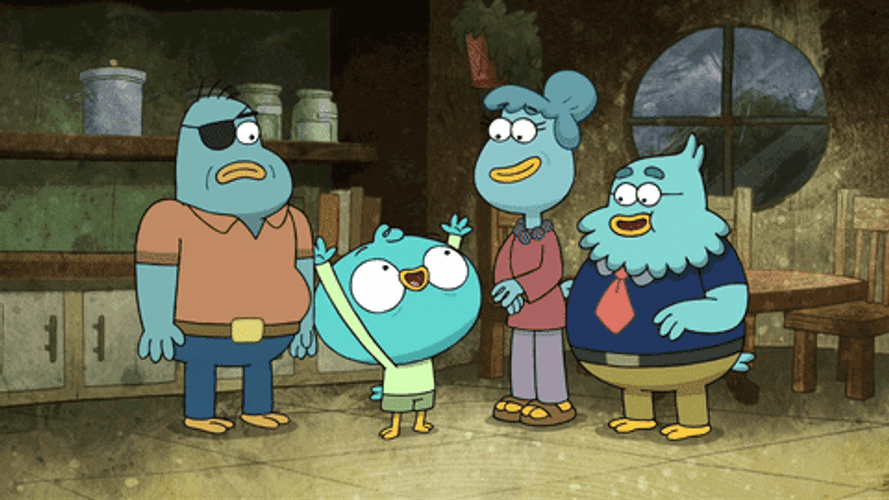 Hugs Family Animated Cartoon Harvey Beaks GIF