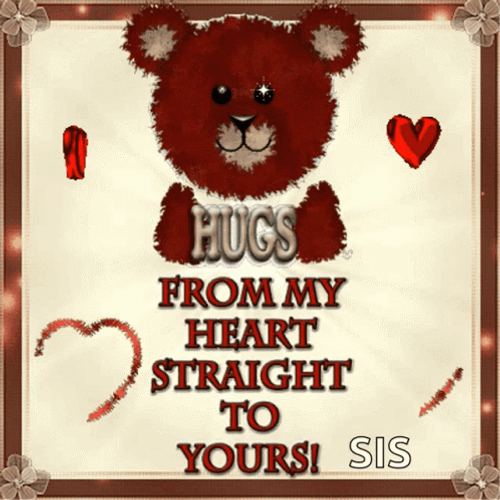 Hugs Red Teddy Bear GIF