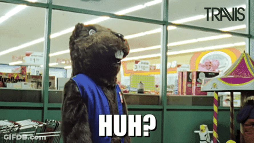 Huh Meme Beaver Rodent Mascot GIF