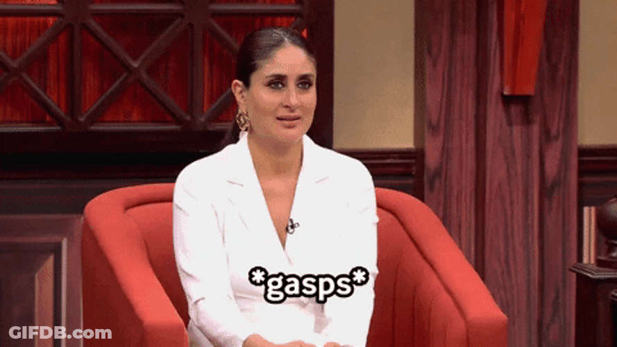 Huh Meme Gasps Kareena Kapoor GIF