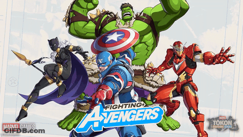 Hulk Captain America Iron Man Avengers Poster GIF