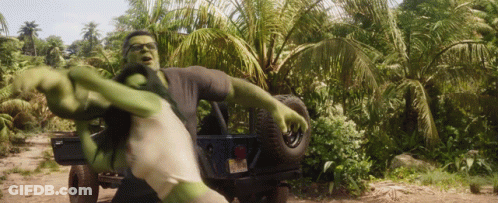 Hulk Carrying Woman With NV Plate GIF