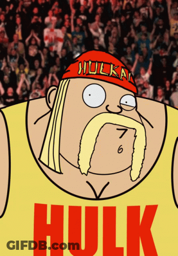 Hulk Cartoon Wearing Hulk Hat GIF