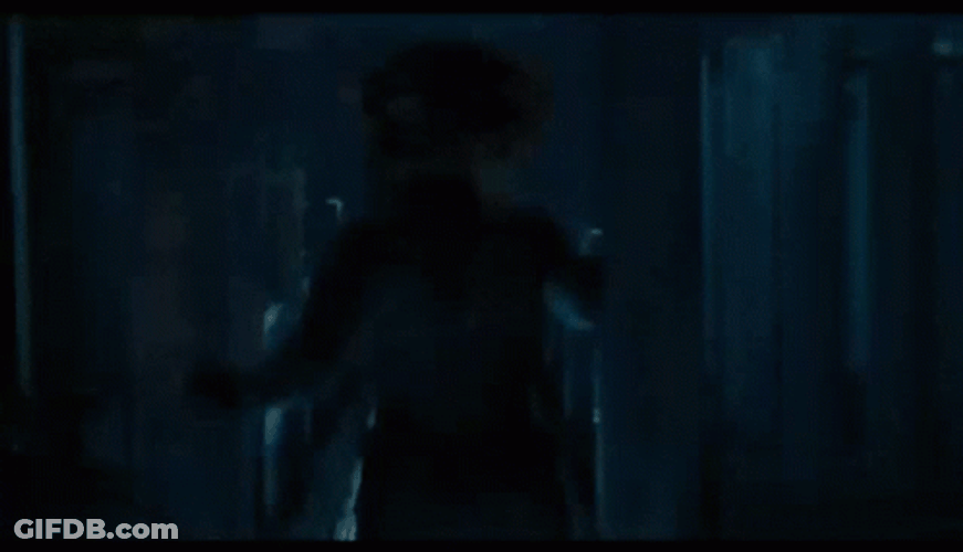 Hulk Chasing Black Widow On Space Ship GIF