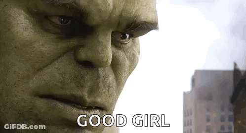 Hulk Close Up Saying Good Girl GIF