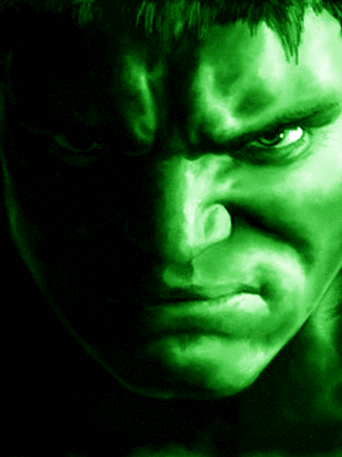 Hulk Face Turning Violet GIF