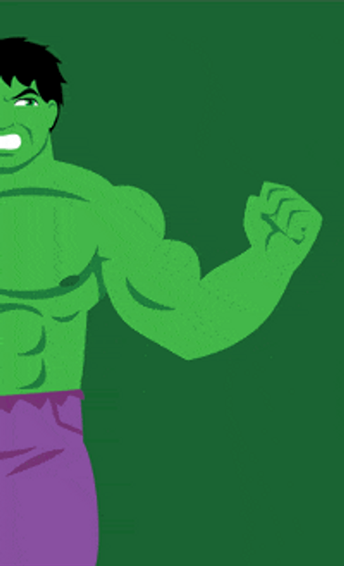 Hulk Flexing His Muscle GIF