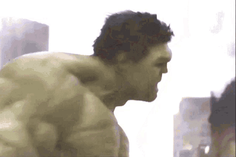 Hulk Grinning Upon Seeing Black Widow GIF