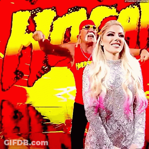 Hulk Hogan And Alexa Bliss Standing GIF