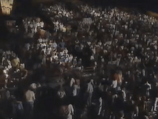 Hulk Hogan Entering Wrestling Gym GIF