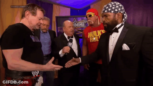 Hulk Hogan In Red Shirt Saying Hulk Hogan GIF
