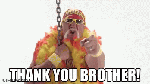 Hulk Hogan Is Wearing A Feather Boa And Sunglasses And Pointing At The Camera . GIF