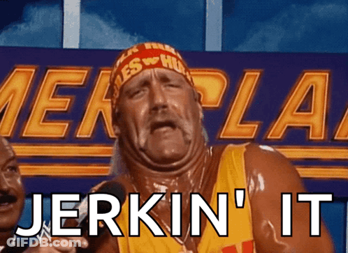 Hulk Hogan Jerkin It With Microphone GIF