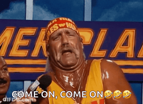 Hulk Hogan Talking Into Microphone Saying Come On Come On GIF