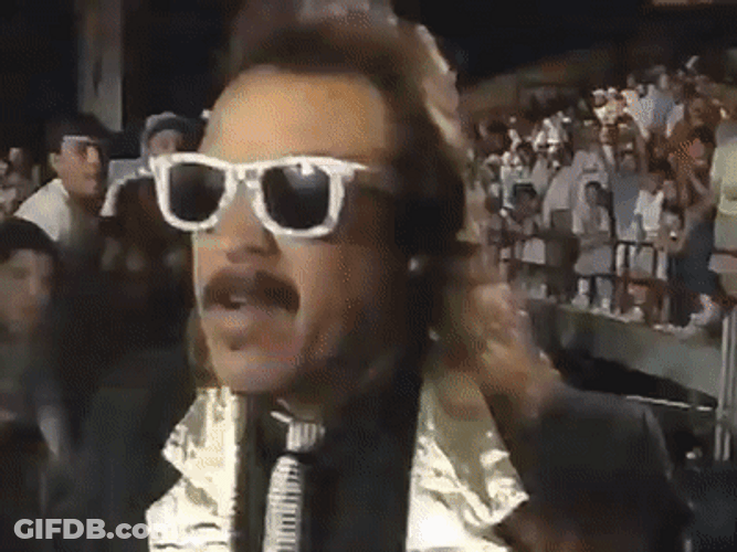 Hulk Hogan Walking Towards His Opponent GIF