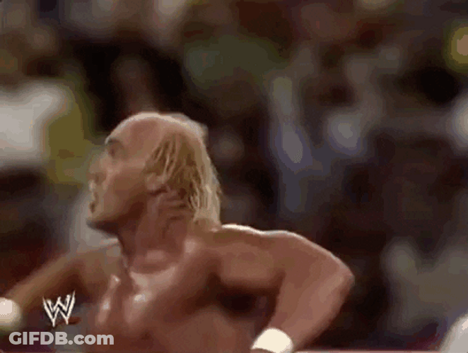 Hulk Hogan Winning Reaction GIF