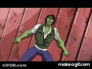 Hulk Lying On Wooden Floor GIF