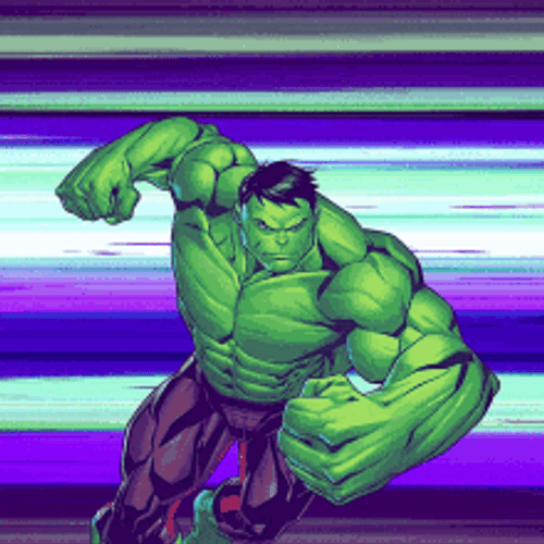 Hulk Poster In Colorful Background GIF