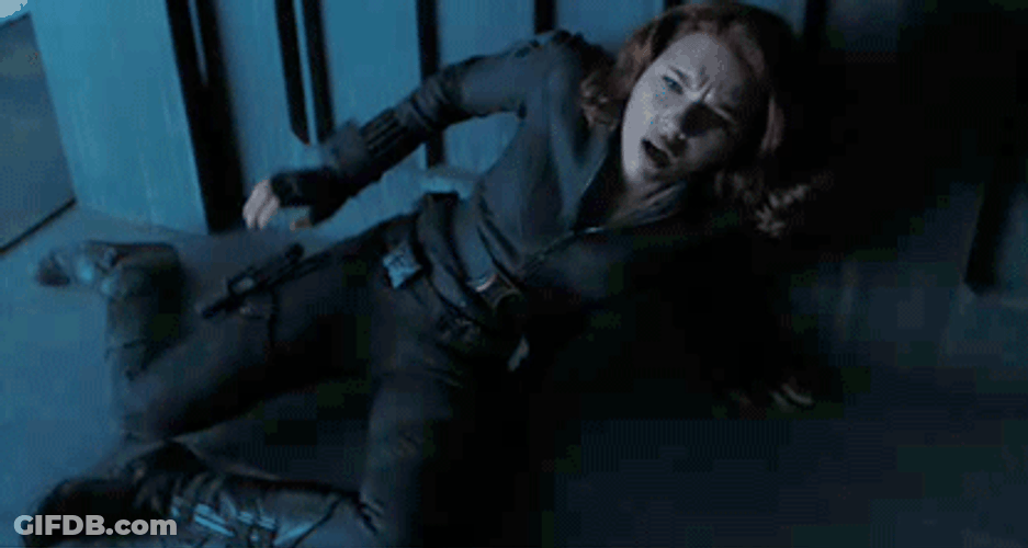 Hulk Ready To Hit Black Widow GIF