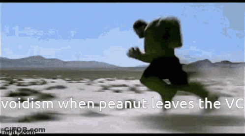 Hulk Running In Desert With Peanut GIF