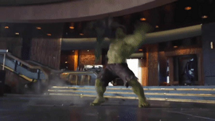 Hulk Smash Raging Fight GIF