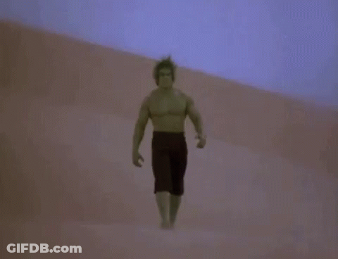 Hulk Standing In Desert GIF