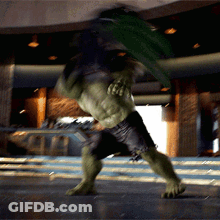 Hulk Standing In Front Of NYC Taxi GIF