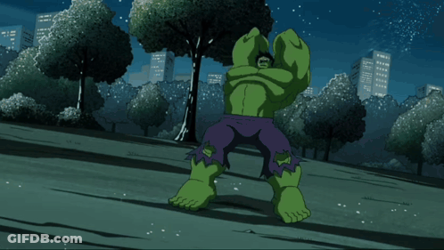 Hulk Standing On Street GIF