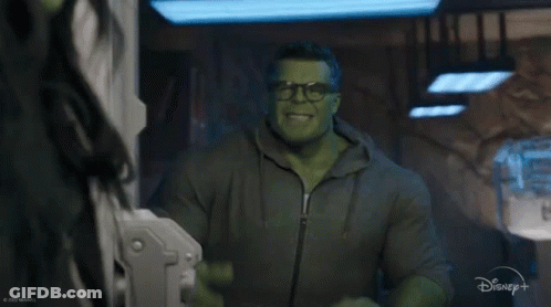 Hulk With Glasses Thumbs Up Disney+ GIF