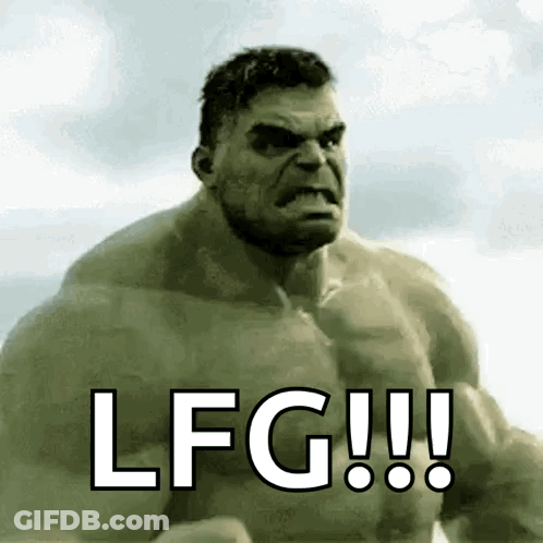 Hulk With LFG Text GIF