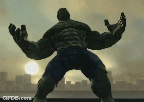Hulk With Outstretched Arms GIF