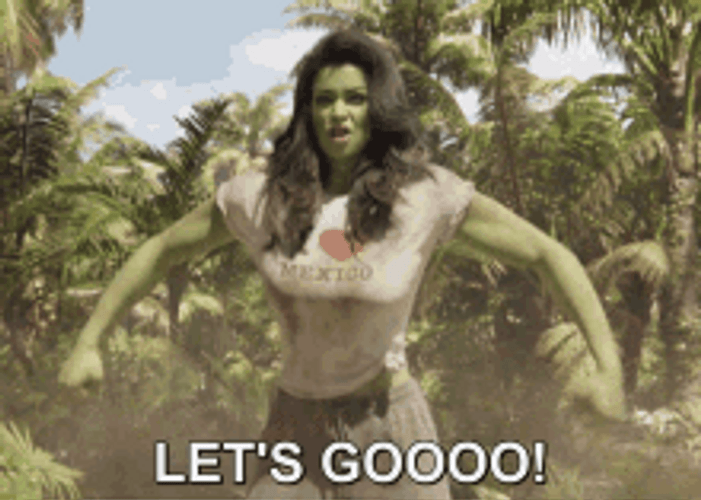 Hulk Woman Saying Let's Go GIF