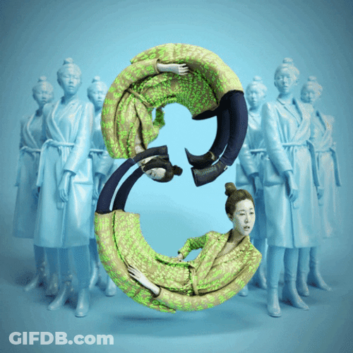 Human Body Forming S Moving Art GIF