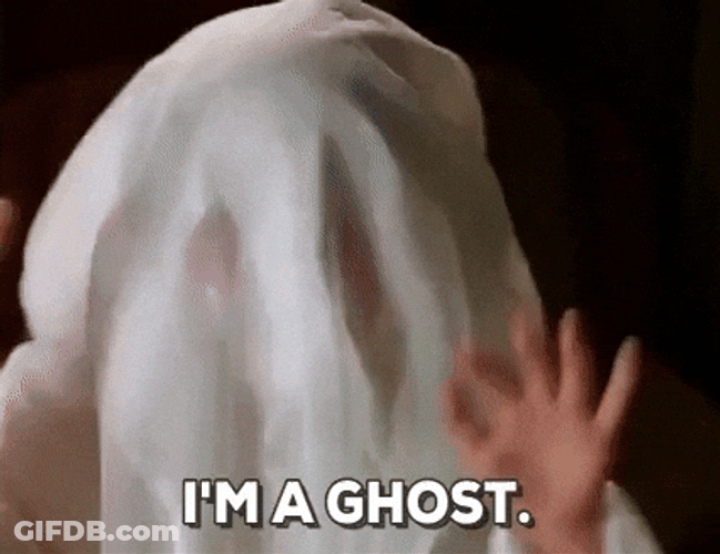 Human Dresses Up As Casper Ghost GIF
