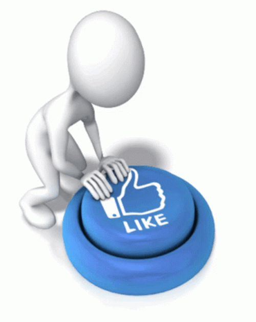 Human Figure Pushing Like Button GIF