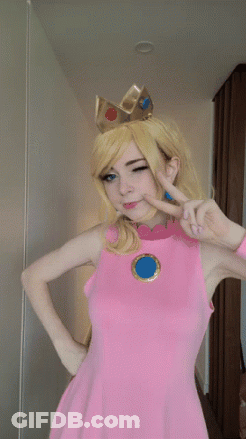 Human Princess Peach GIF