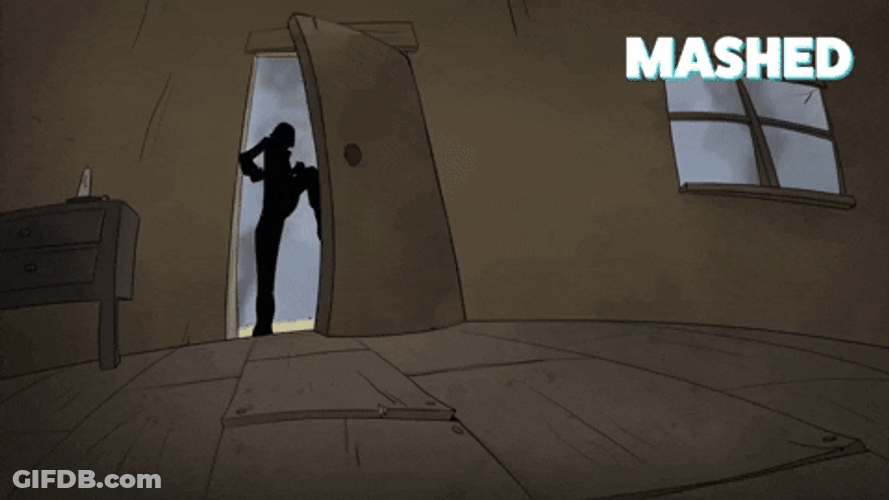 Human Shadow Ambush Doors GIF