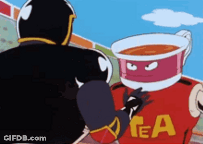 Human Tea Fighting Using Tea Bag GIF