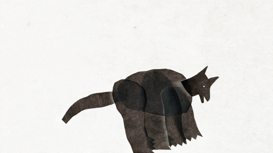 Human Turning To Werewolf Animated Sketch GIF