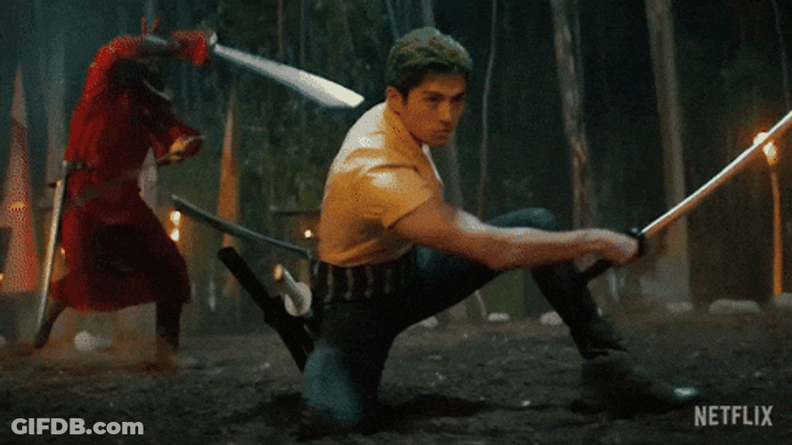 Human Version Epic Zoro Fight GIF