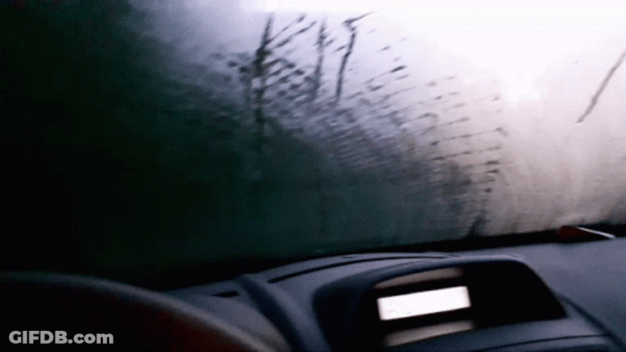 Humid Car Wiper Removes Moisture GIF