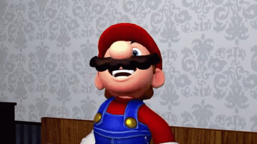 Humorous Game Character Mario GIF