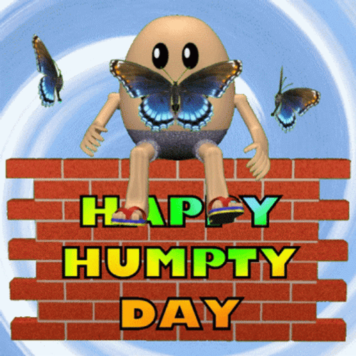 Hump Day Wednesday Butterflies Circling Humpty GIF