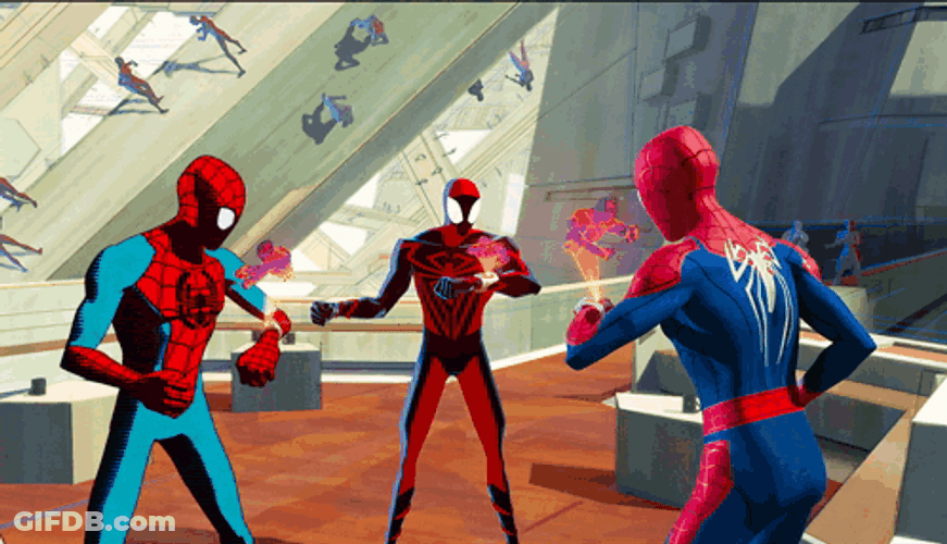 Hundreds Of Spiderman Meme GIF