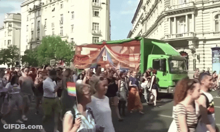 Hungary LGBT March Protest GIF