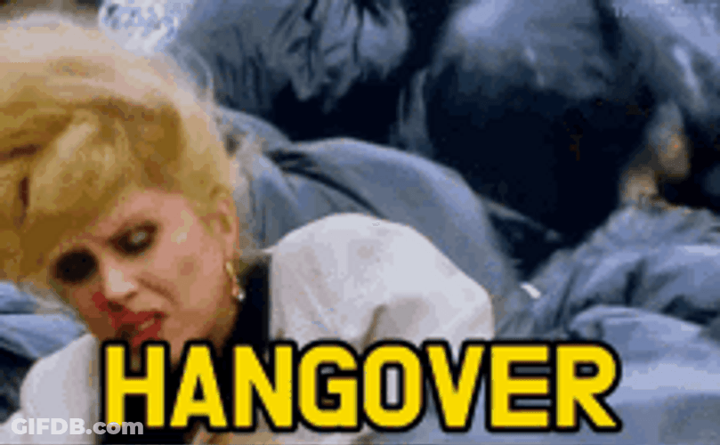 Hungover Patsy Stone Sleeping In Dumpster GIF