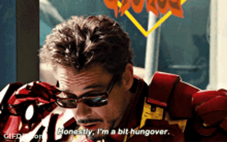 Hungover Robert Downey Jr Shades Off GIF